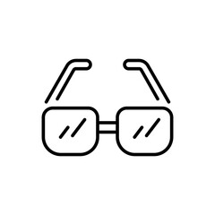 Eyeglasses outline icons, minimalist vector illustration ,simple transparent graphic element .Isolated on white background