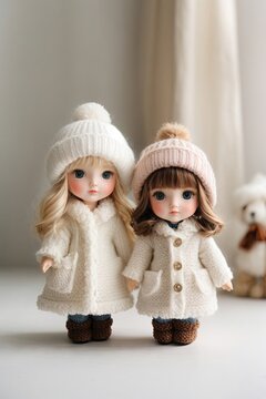 "AI-Generated Photorealistic Woolen Doll: Cute Friendship"
