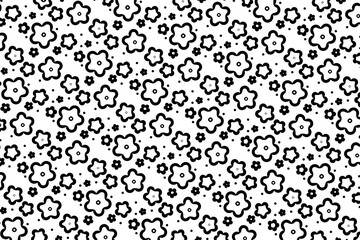 pattern with flowers on a white background.