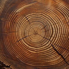 captivating close-up of intricate tree rings pattern, Generative AI