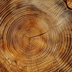 Naklejka premium captivating close-up of intricate tree rings pattern, Generative AI