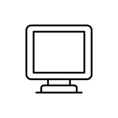 Monitor outline icons, minimalist vector illustration ,simple transparent graphic element .Isolated on white background