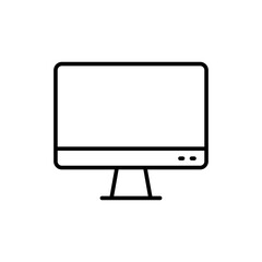 Monitor outline icons, minimalist vector illustration ,simple transparent graphic element .Isolated on white background