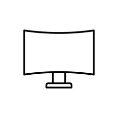 Monitor outline icons, minimalist vector illustration ,simple transparent graphic element .Isolated on white background