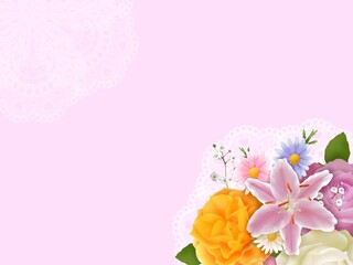 Fototapeta premium ブーケの背景