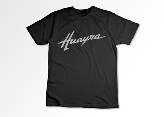 Isolated opened black t-shirt