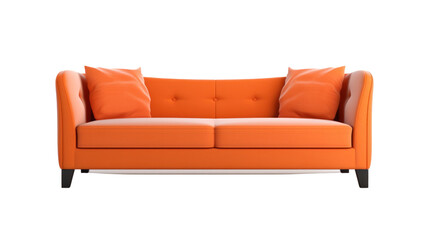 Modern sofa, isolated on transparent and white background.PNG image.