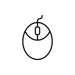 Mouse outline icons, minimalist vector illustration ,simple transparent graphic element .Isolated on white background