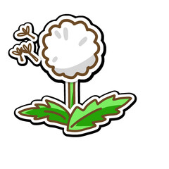 CUTE DANDELION CARTOON CLIPART