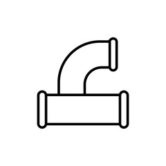 Pipes outline icons, minimalist vector illustration ,simple transparent graphic element .Isolated on white background