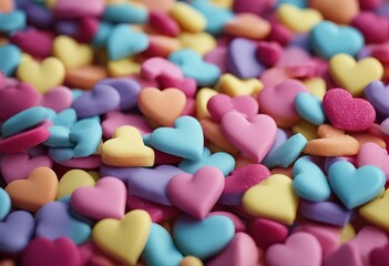 Fototapeta na wymiar hearts sprinkles confectionery form background
