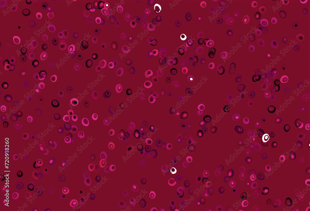 Poster light pink vector pattern with spheres.