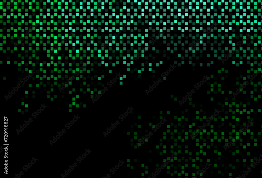 Poster dark green vector backdrop with lines, rectangles.
