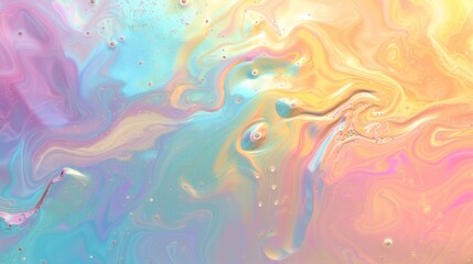 Fototapeta na wymiar rainbow ombre pastel oil spill iridescent shiny texture pattern, background