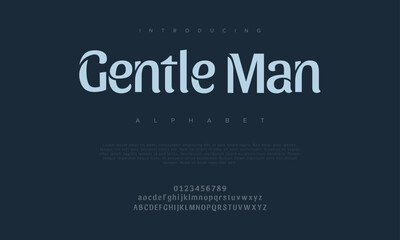 Gentleman creative modern urban alphabet font. Digital abstract moslem, futuristic, fashion, sport, minimal technology typography. Simple numeric vector illustration