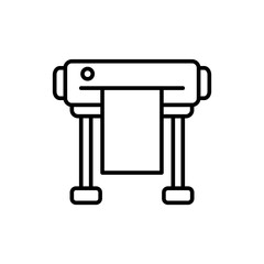 Printer outline icons, minimalist vector illustration ,simple transparent graphic element .Isolated on white background