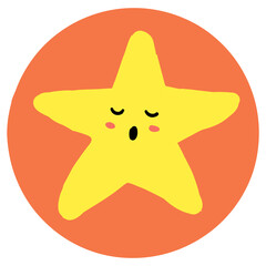 yellow star on a red background