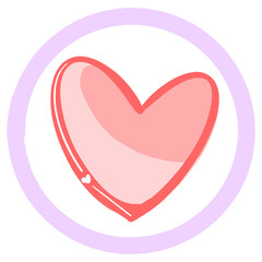 pink heart with ribbon