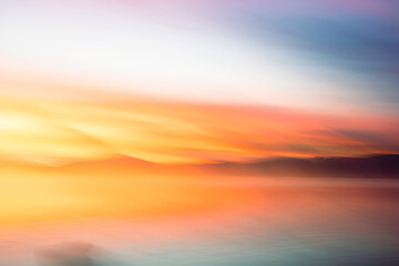 Background sunset intentional camera movement effect