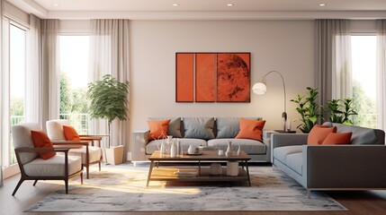 Modern luxury living room interior style 