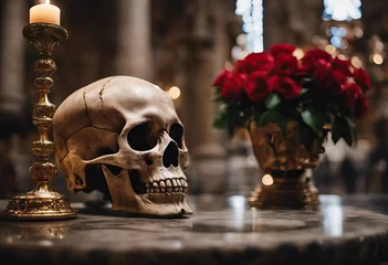 Foto op Plexiglas  Skull St Church 26 Italy Nov SantMariCosmedin splay 2022 Rome © akkash jpg