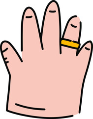 hand with ring valentine