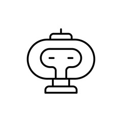 Robot head outline icons, minimalist vector illustration ,simple transparent graphic element .Isolated on white background