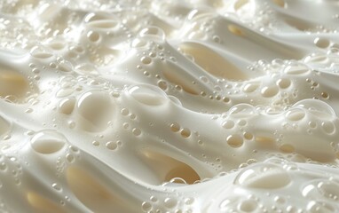 Foam bubble from soap or shampoo washing on top view.Skincare cleanser foam texture. - obrazy, fototapety, plakaty