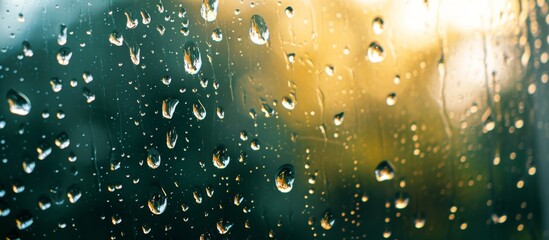 Close-Up Shot of Water Droplets on Window