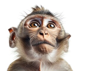 Monkey on a white background