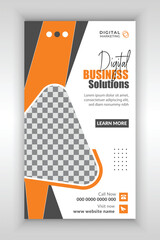 Business stories template, social media stories promotion template.