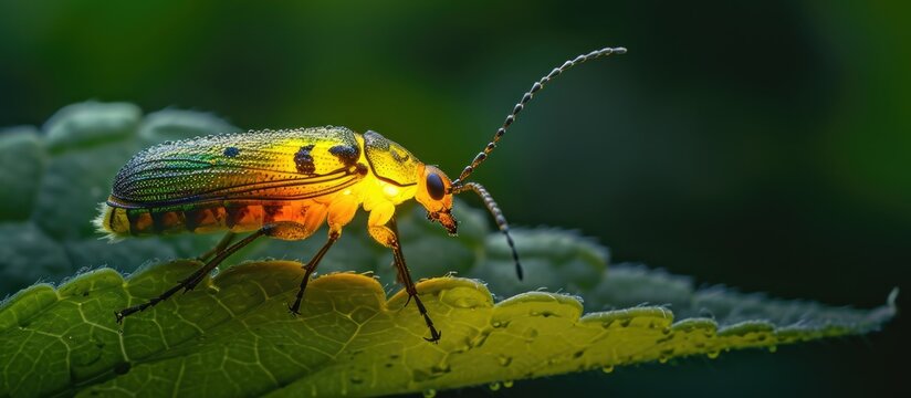 Macro photograph of a firefly