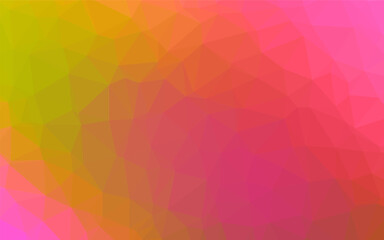 Light Red, Yellow vector abstract polygonal layout. Colorful illustration in Origami style with gradient.  Completely new design for your business.