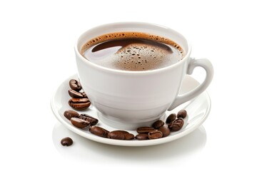 a cup of coffe isolated on a white background