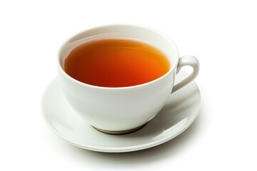 A cup of tea isolated on a white background