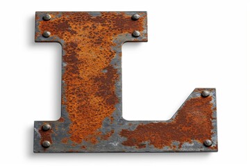 Capital letter  l  on clean white background for graphic design and typography projects