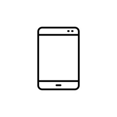 Smartphone outline icons, minimalist vector illustration ,simple transparent graphic element .Isolated on white background
