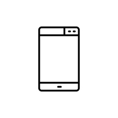 Smartphone outline icons, minimalist vector illustration ,simple transparent graphic element .Isolated on white background