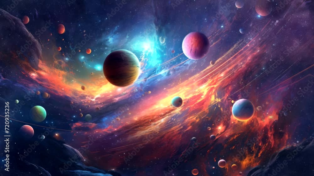 Wall mural celestial globe: exploring a mystical planet in the vast outer space