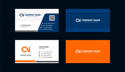 Business card design template. Modern, professional business cards for business and personal. Vector illustrator design.