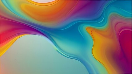 抽象的なカラフルな液体の色のグラデーション、デザインの背景、リアルな質感｜Abstract colorful liquid color gradient, design background, realistic texture. Generative AI