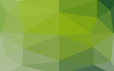 Light Green vector triangle mosaic cover. Triangular geometric sample with gradient.  The best triangular design for your business.