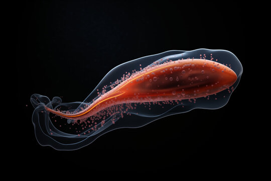 Abstract macro paramecium unicellular Eukaryote ciliate protozoa art