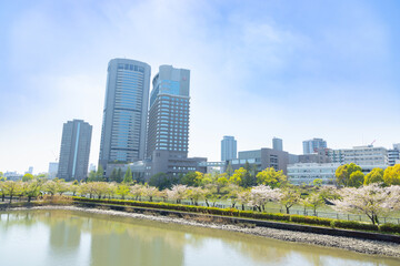 Fototapeta na wymiar 大阪源八橋-淀川からの眺め-