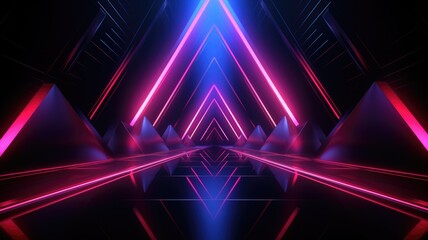 An image featuring a vibrant abstract background with neon lights and intersecting lines.