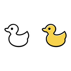 logo design vector abstract template modern symbol icon logo duck animated cartoon