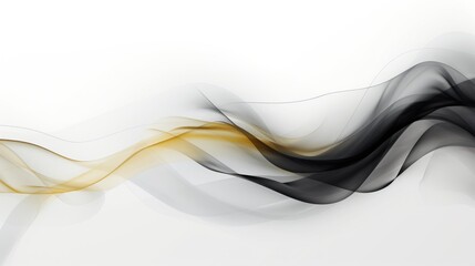 Fototapeta premium Abstract black and yellow wave background. illustration for your design. Generative AI