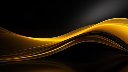 Abstract golden wavy background with copy space. illustration. Eps 10 Generative AI