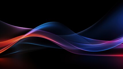 Abstract vector background, futuristic wavy illustration. Colorful smoke. Generative AI