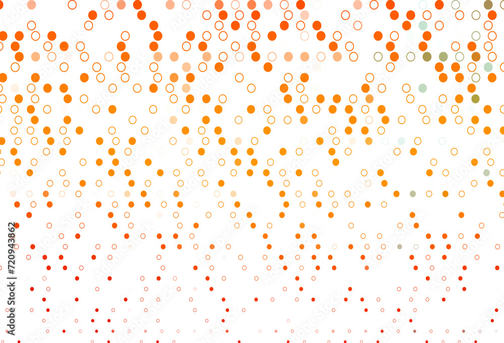Poster light orange vector texture with disks.